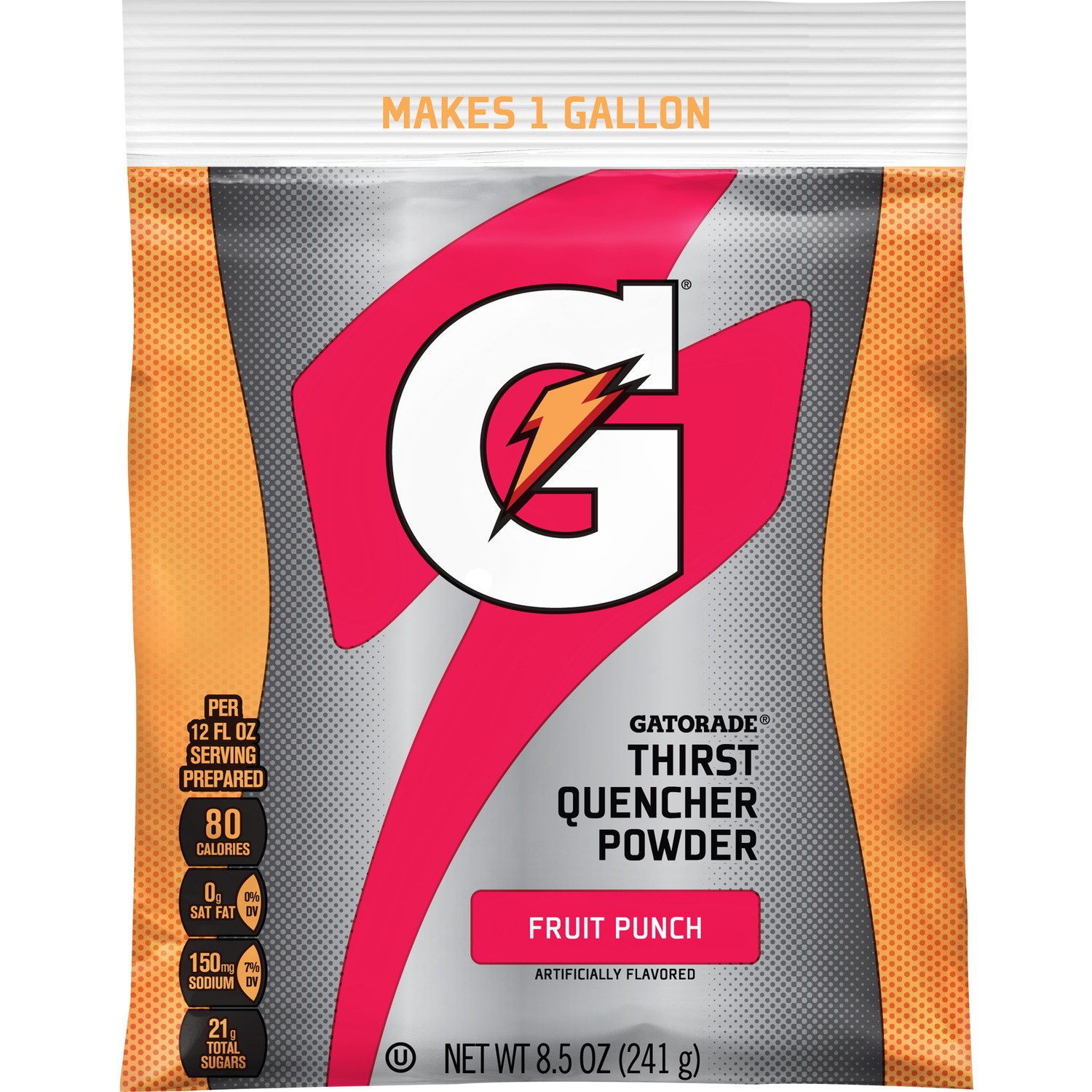GATORADE, POWDER, FRUIT PUNCH, 8.5 OZ, YIELDS 1 GALLON - Powder Mix